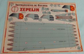 Coleccionismo recortables: zepelin recortable..epoca guerra civil...impreso zona nacional....